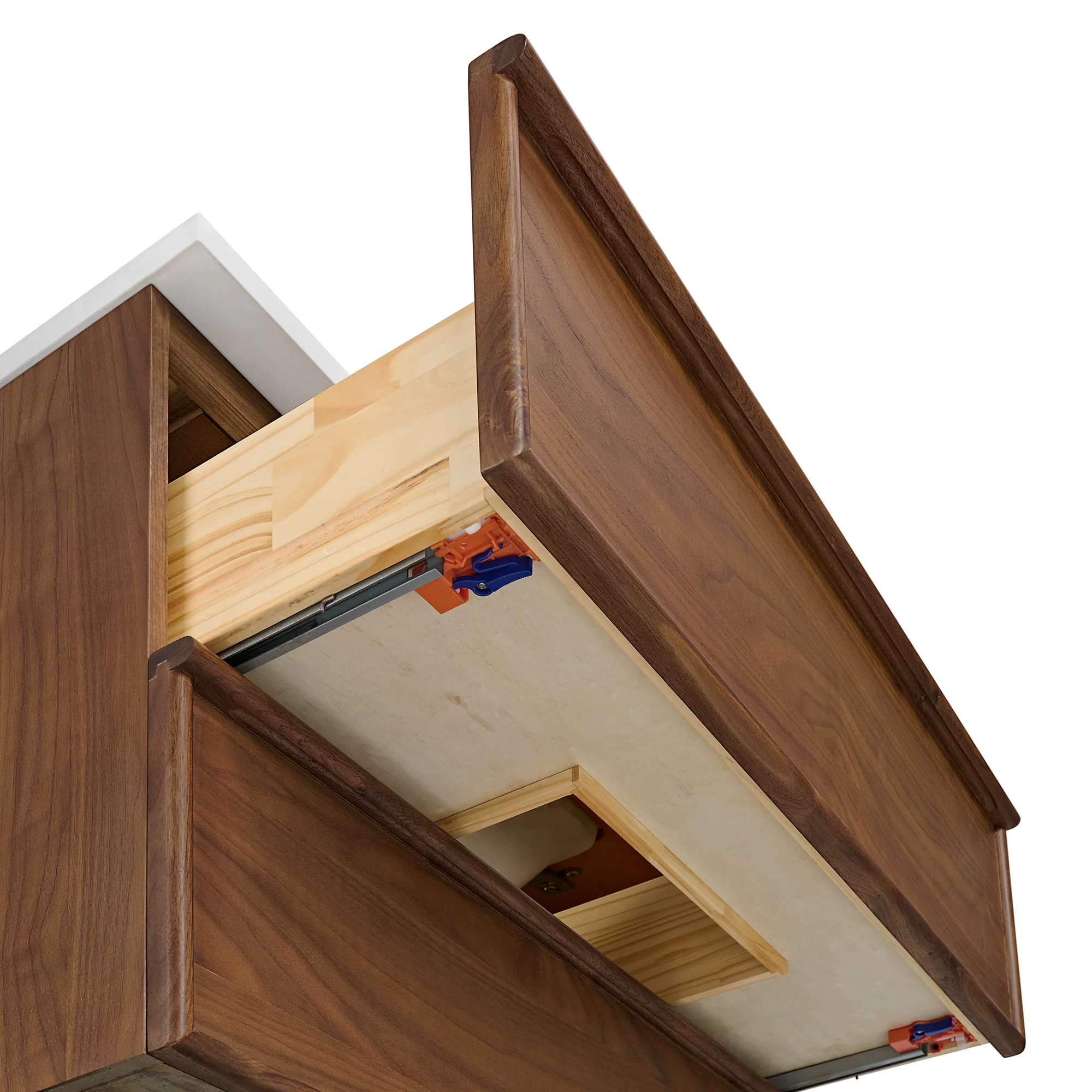 Cooper 36" Single Sink Floating Bathroom Vanity in Natural Walnut | White Quartz Countertop - Image 5