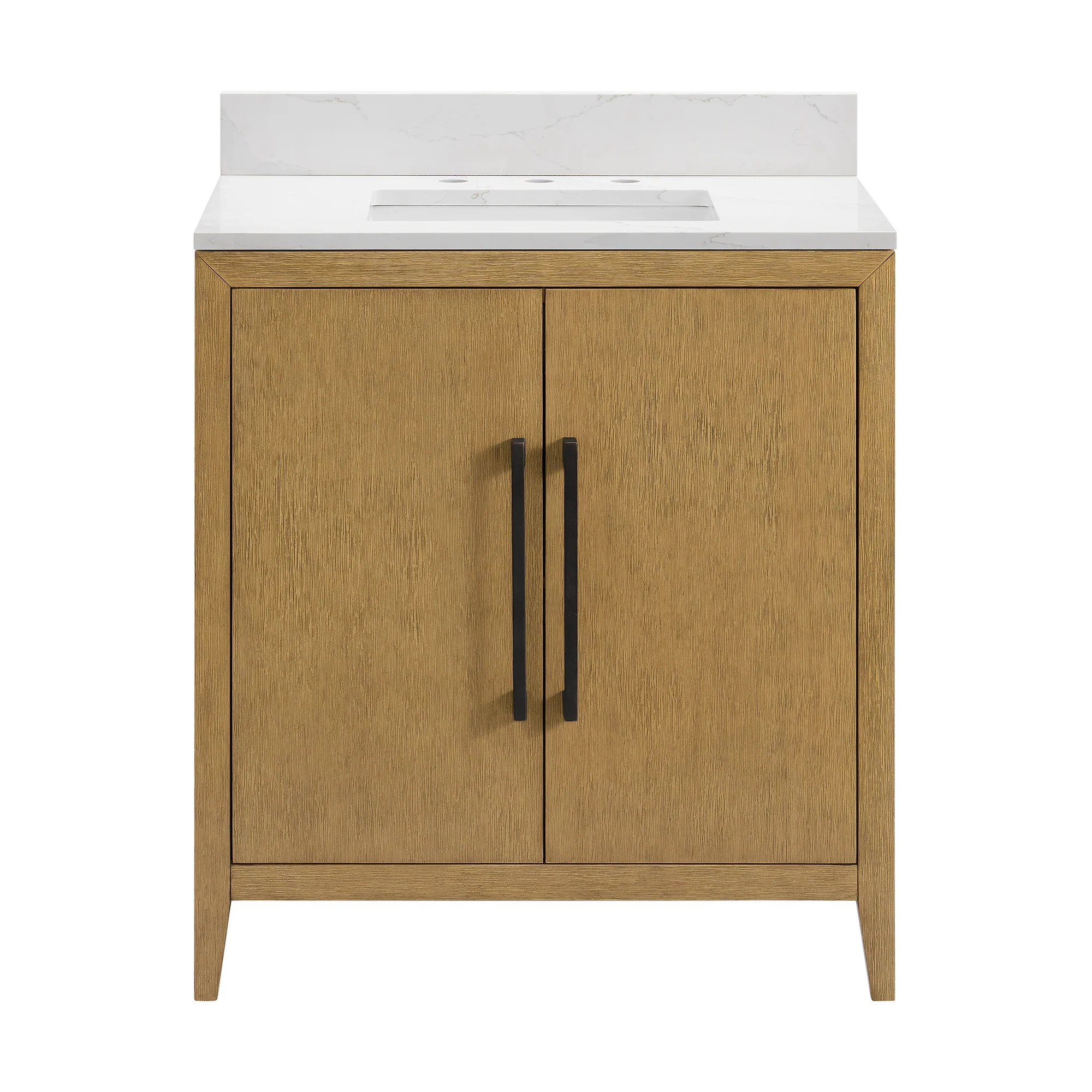 Bergen 30"W x 20"D Single Bathroom Vanity | Calacatta Gold Quartz Countertop - Image 6