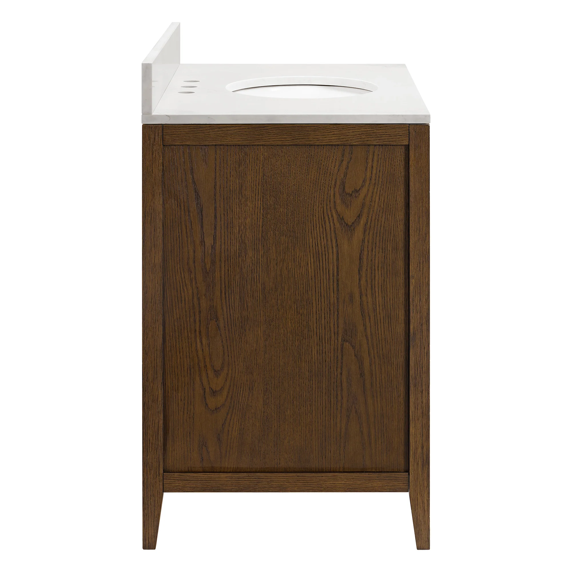 Bergen 36"W x 22"D Single Sink Bathroom Vanity | Enhanced Brown Oak | Calacatta Gold Quartz - Image 12