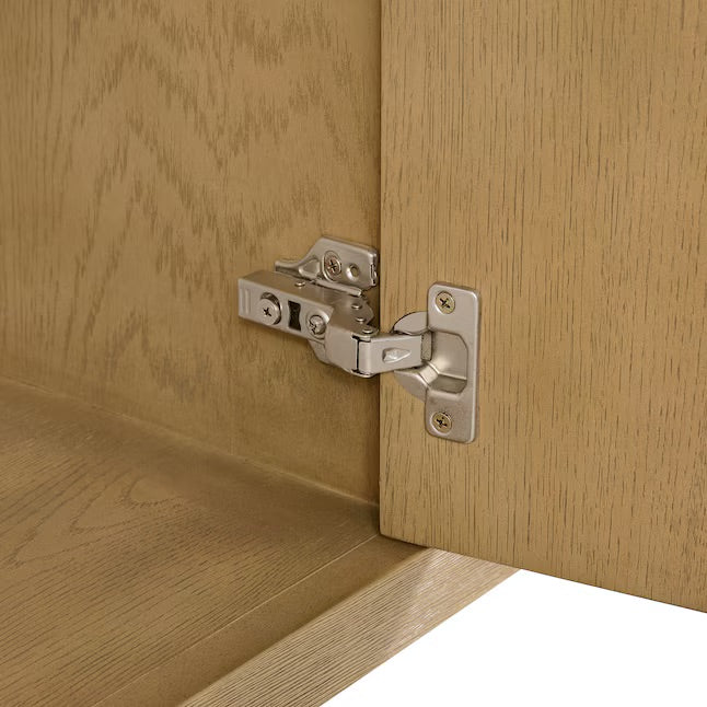 Bergen 48" Single Bathroom Vanity in Wire Brushed Oak | White Statuario Quartz Countertop - Image 8