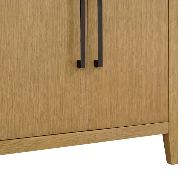 Bergen 72" Double Bathroom Vanity in Wire Brushed Oak | White Statuario Quartz Countertop - Image 10