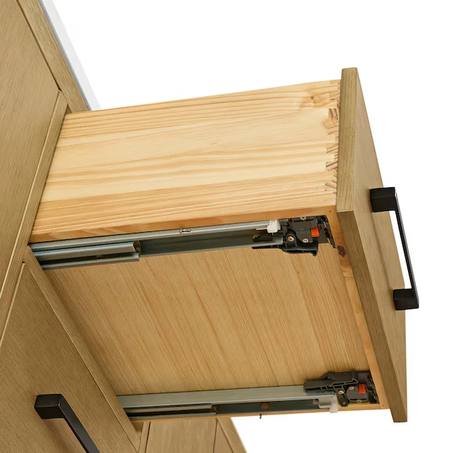 Bergen 72" Double Bathroom Vanity in Wire Brushed Oak | White Statuario Quartz Countertop - Image 7
