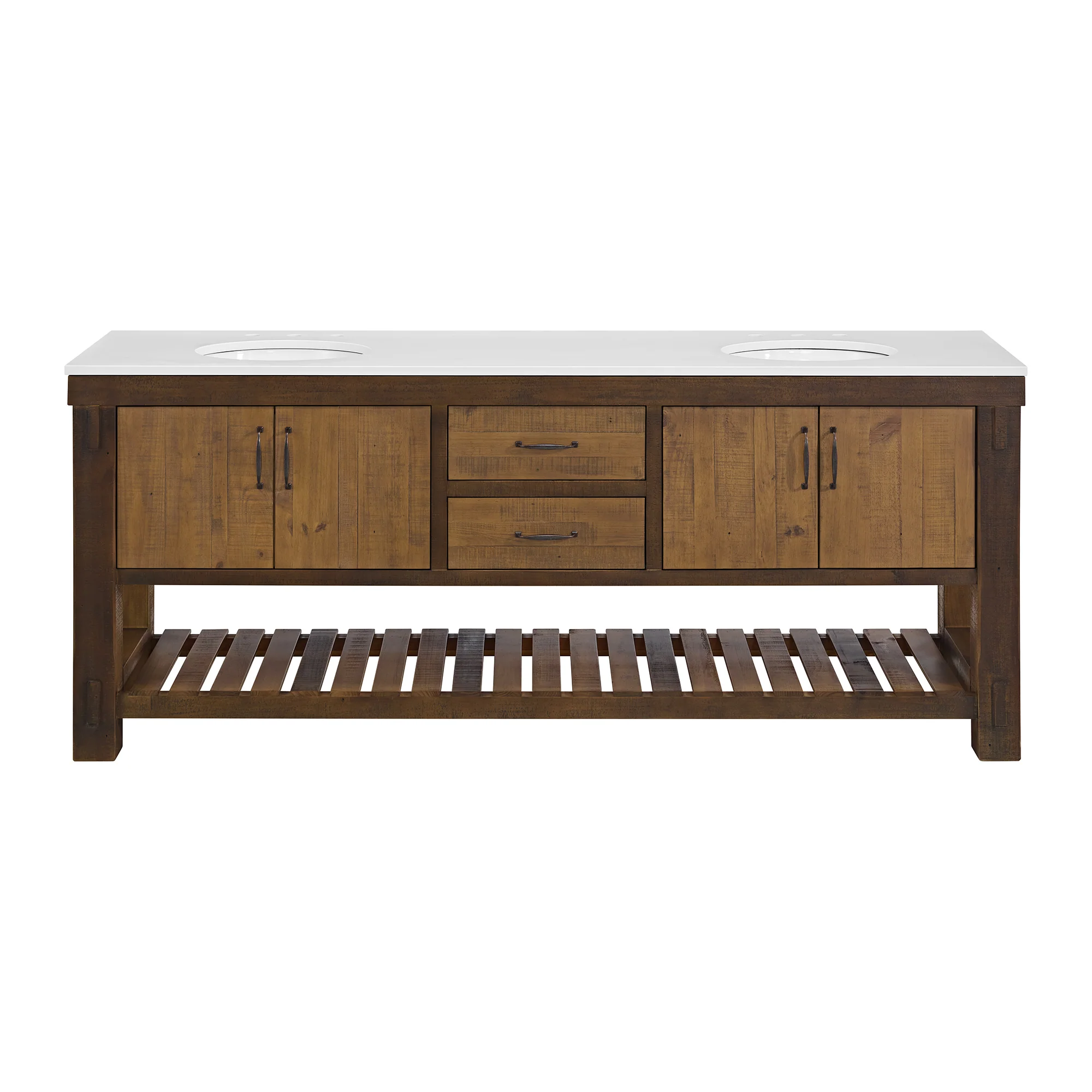 Telluride 84" Double Bathroom Vanity | Quartz Countertop - Image 17