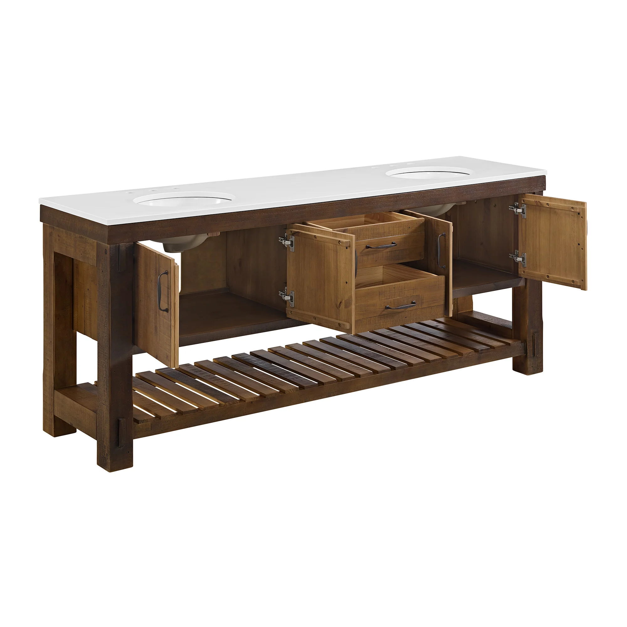 Telluride 84" Double Bathroom Vanity | Quartz Countertop - Image 5