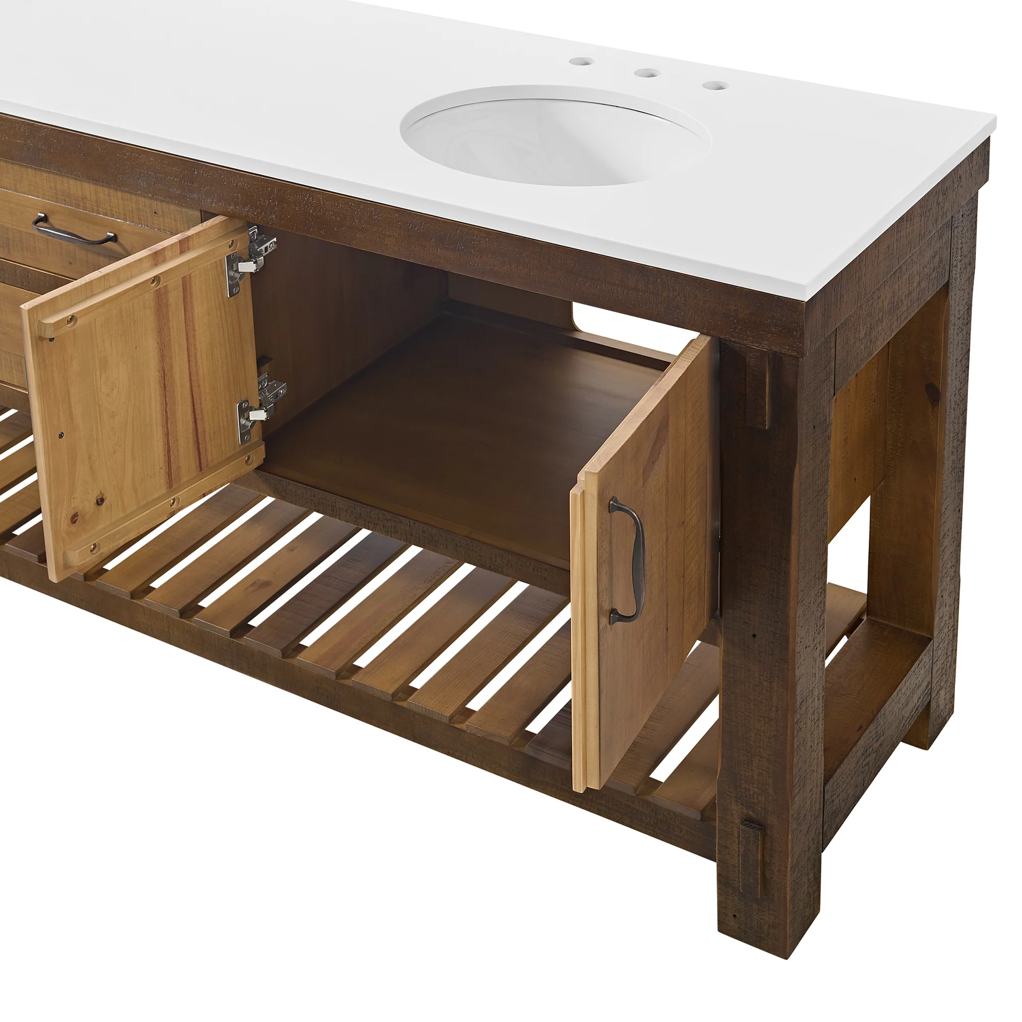 Telluride 84" Double Bathroom Vanity | Quartz Countertop - Image 7
