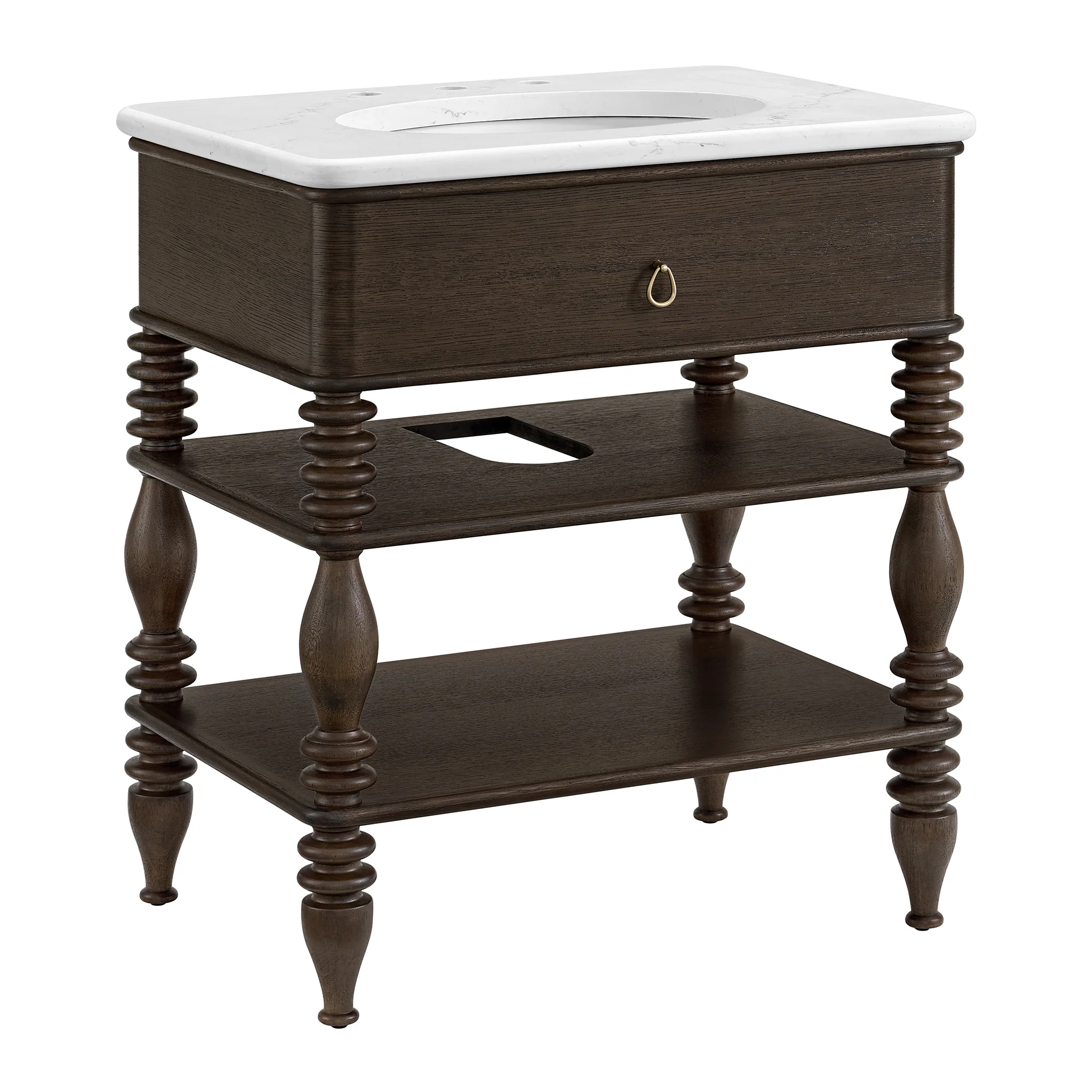 Chantilly 30" Single Sink Bathroom Vanity | Statuario Quartz Countertop (Copy) - Image 6