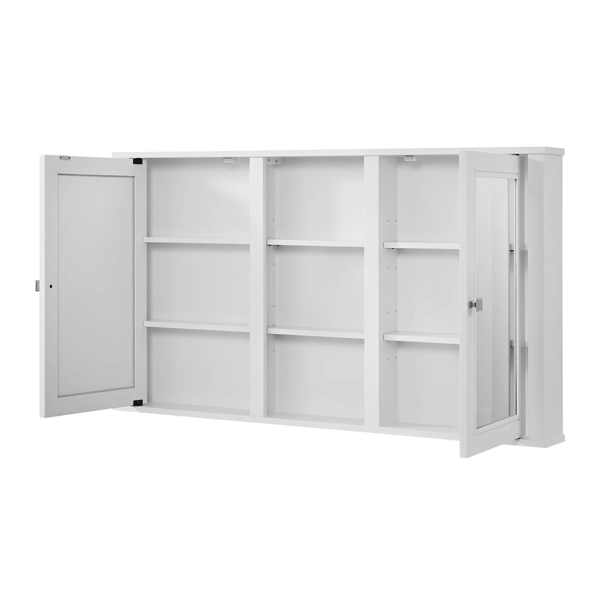 Charlotte 54" Double Reversible Door Medicine Cabinet in White - Image 9