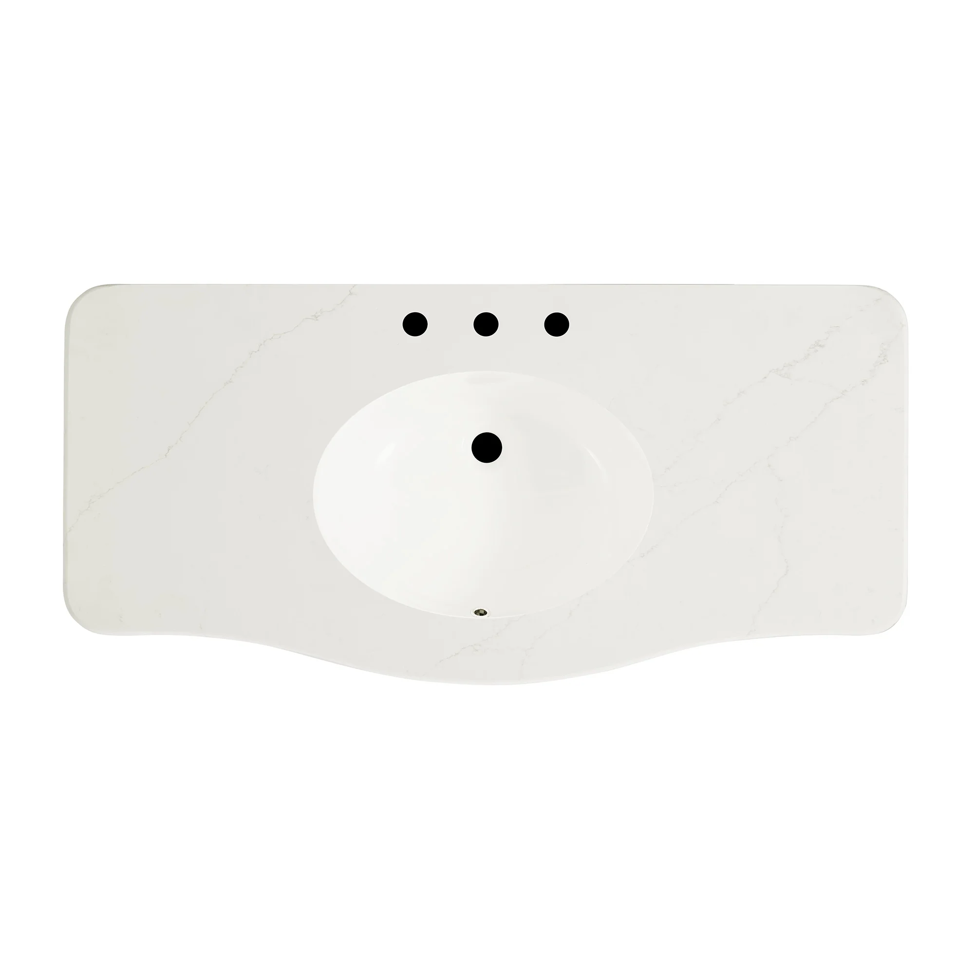 Grace 48" Single Bathroom Vanity | Enhanced Brown Oak | Statuario Quartz Countertop - Image 12
