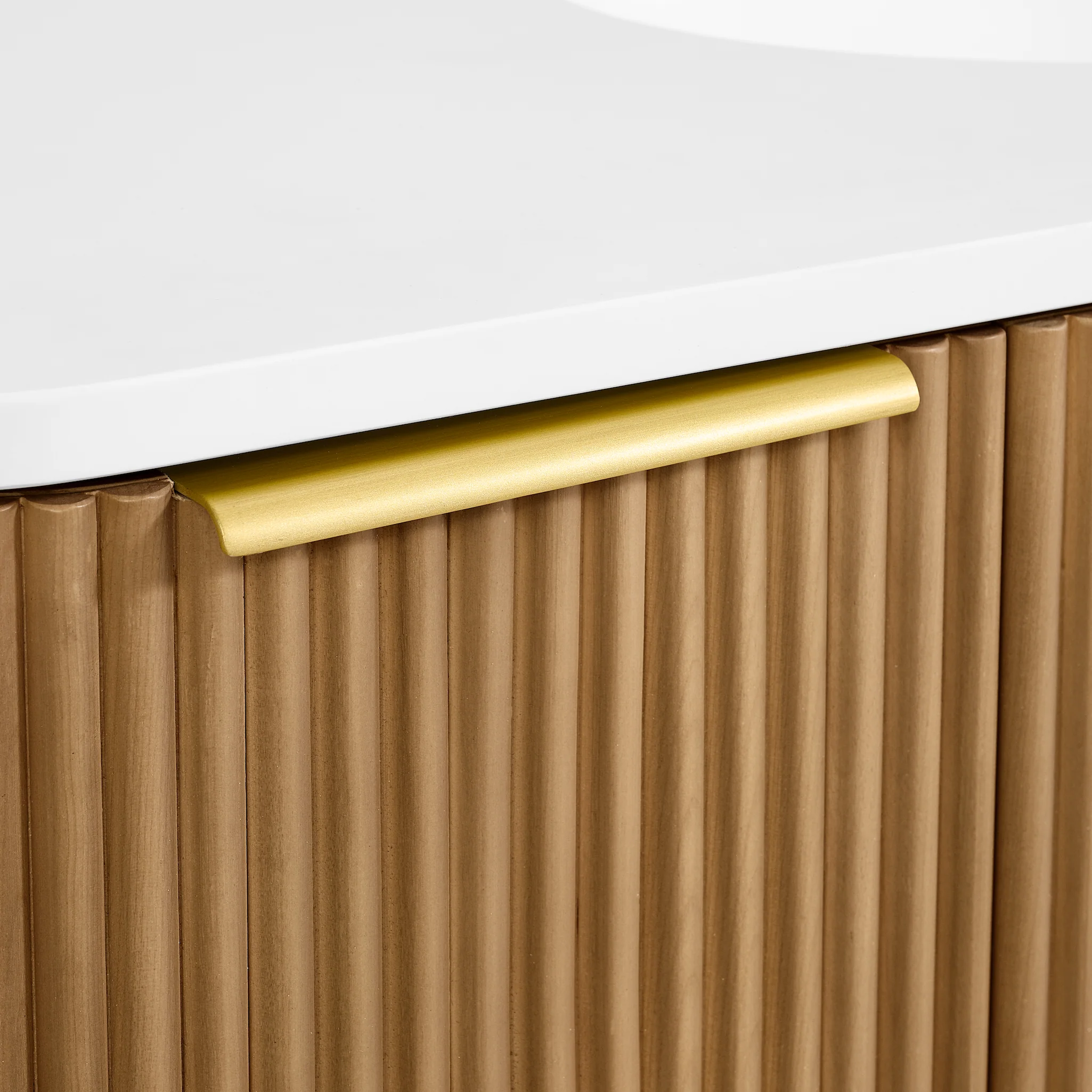 Havana 42" Single Bathroom Vanity in Reeded Birch | Quartz Countertop - Image 16