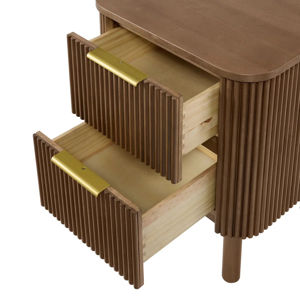 Havana Nightstand in Brown Reeded Birch - Image 5