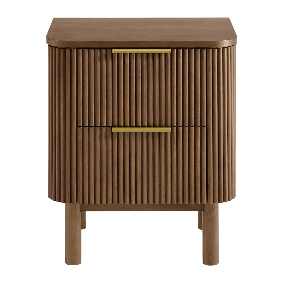 Havana Nightstand in Brown Reeded Birch - Image 6