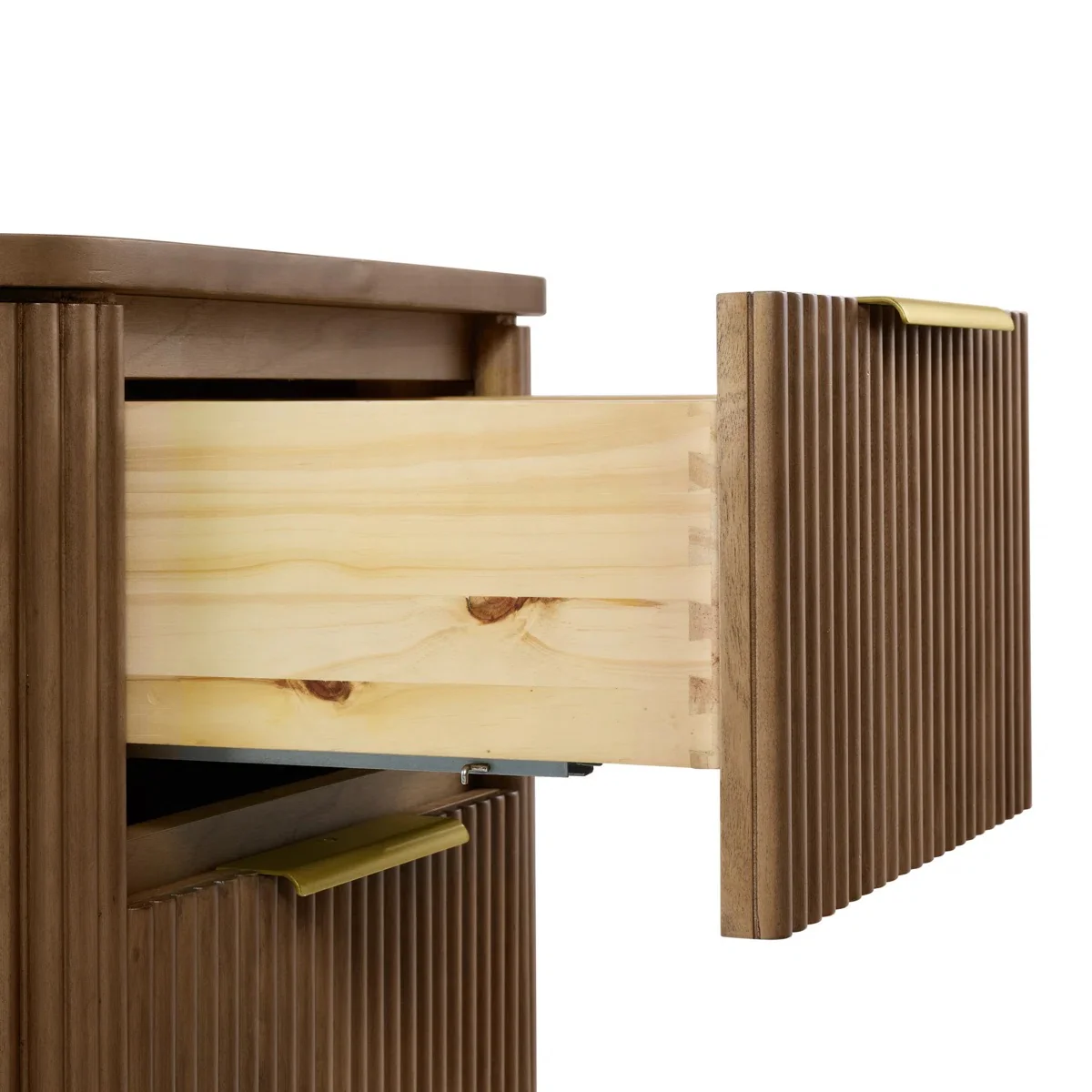 Havana Nightstand in Brown Reeded Birch - Image 8