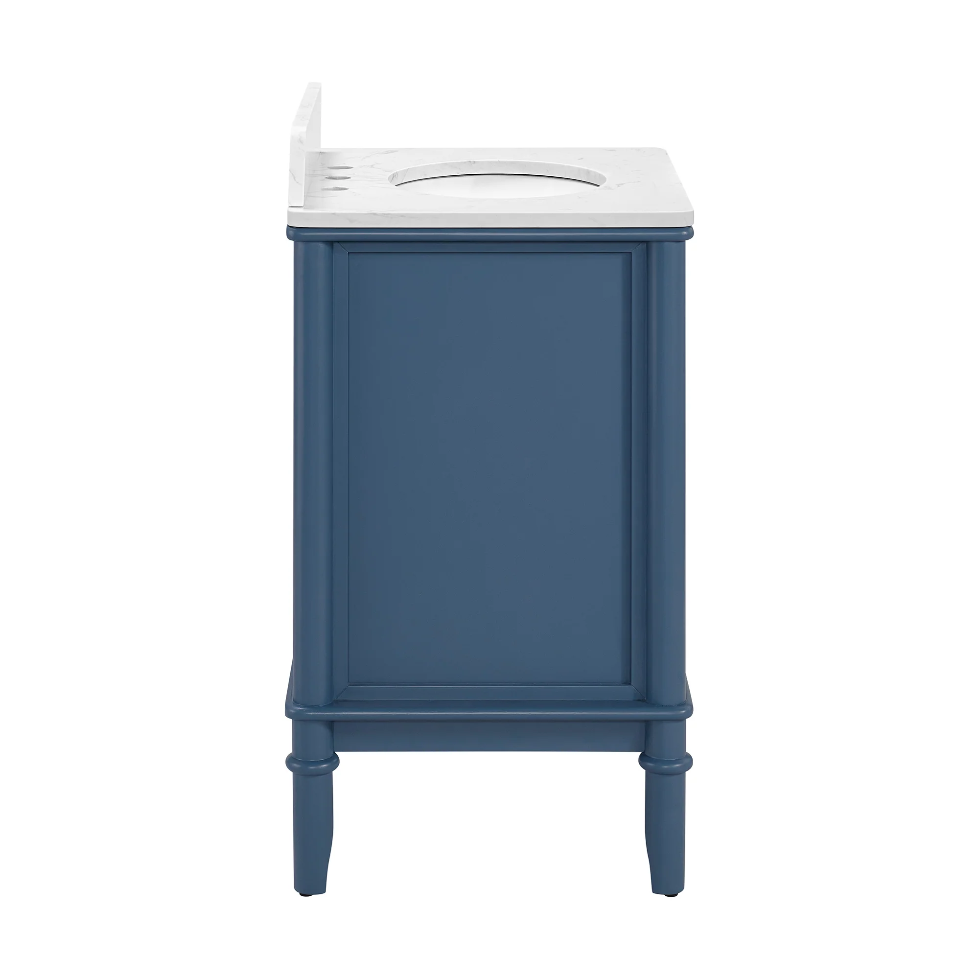 Juliette 24" Scallop Single Bathroom Vanity | Denim Blue | Cultured Marble Countertop - Image 5