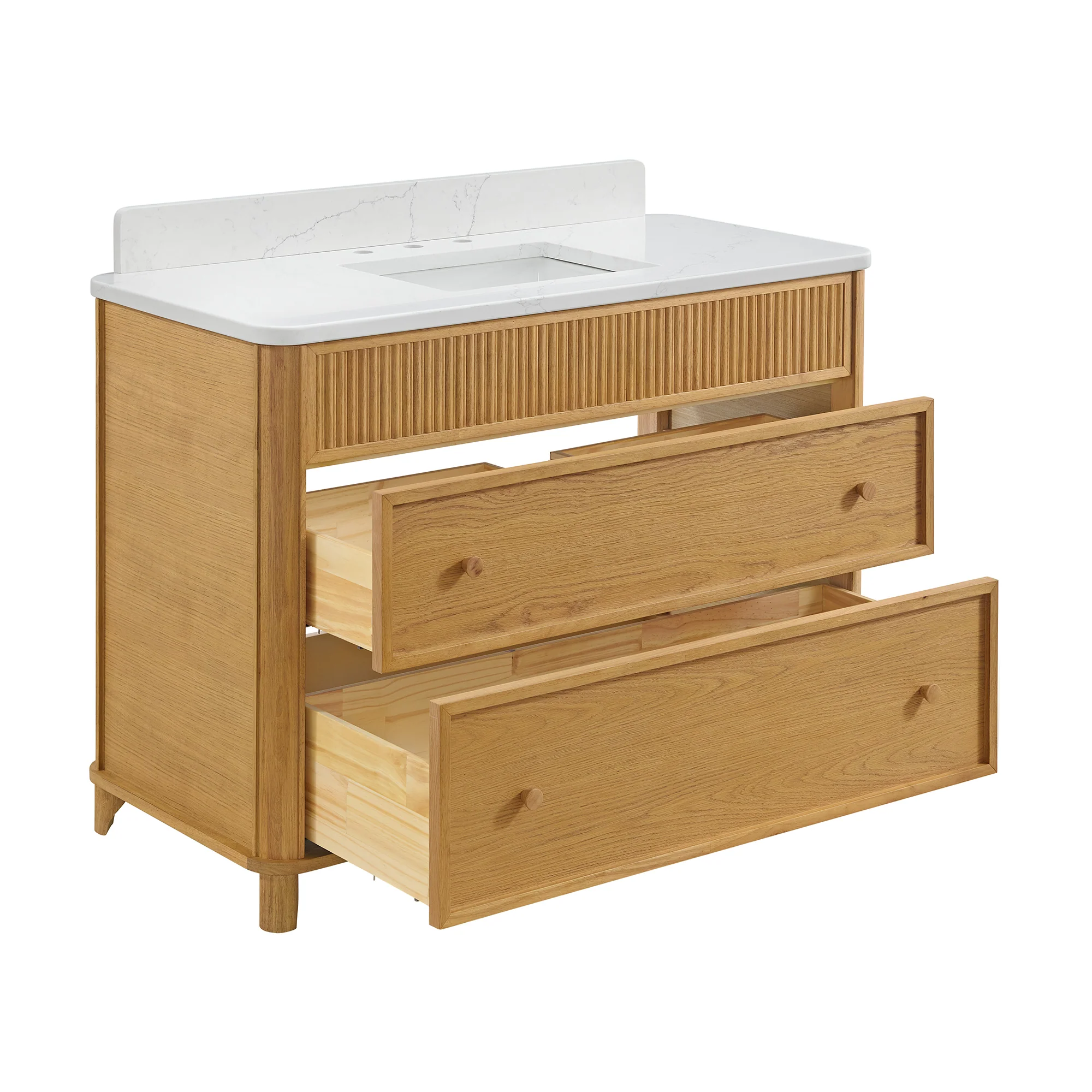 Kathryne 48" Single Sink Bathroom Vanity | Statuario Quartz Countertop - Image 9