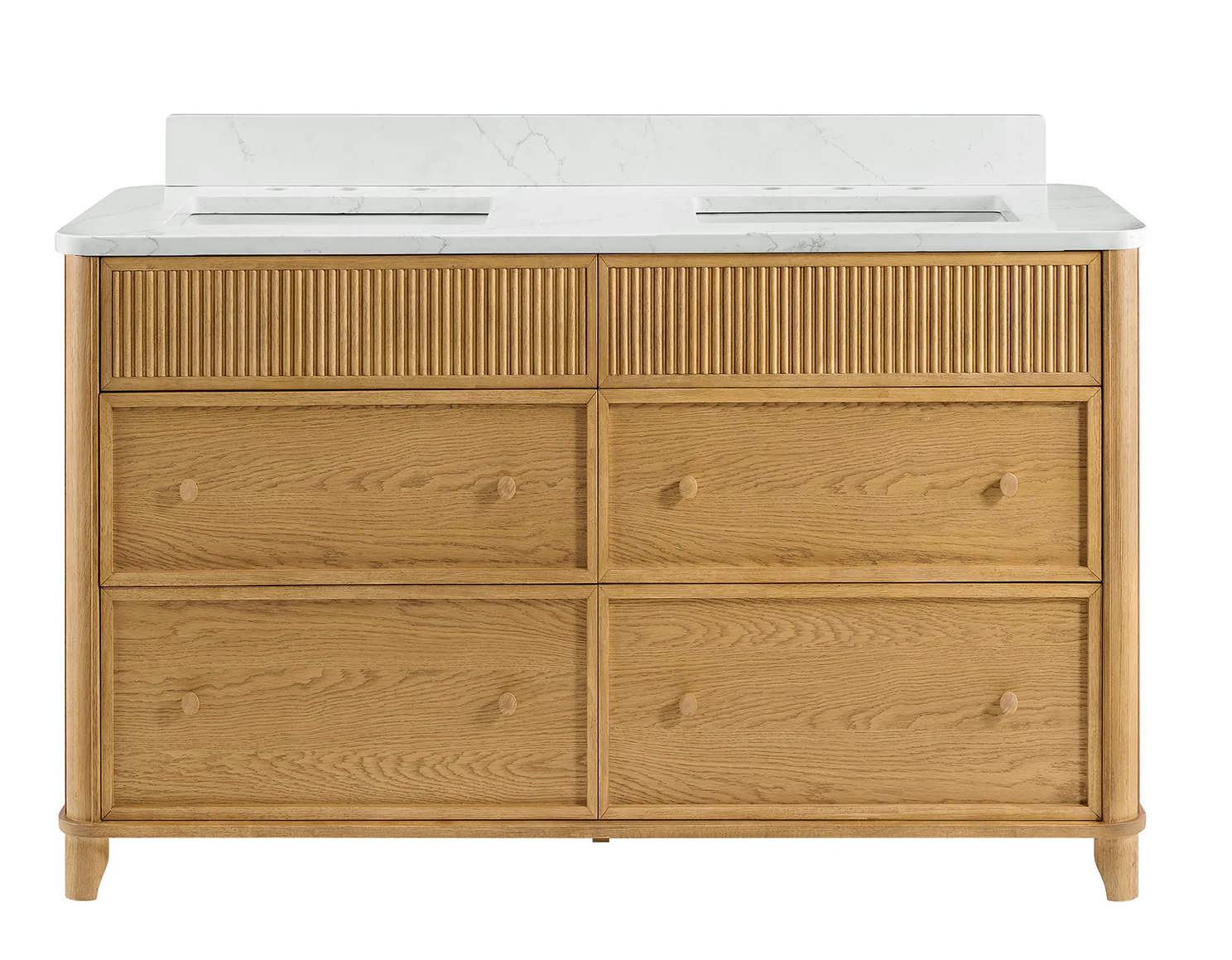 Kathryne 54" Double Bathroom Vanity | Statuario Quartz Countertop - Image 8