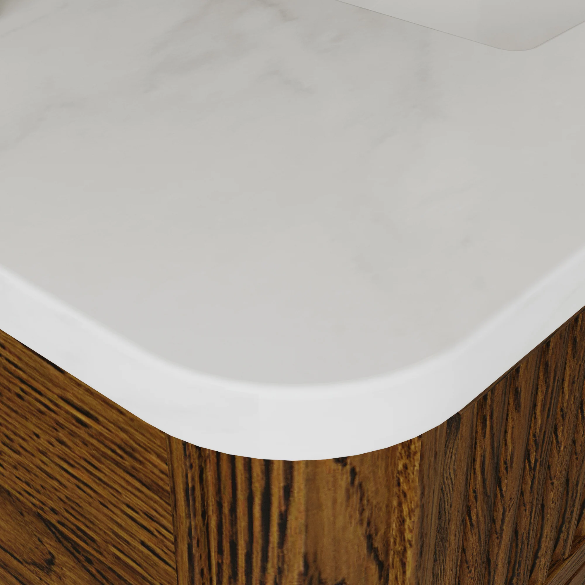 Kathryne 72" Double Bathroom Vanity in Enhanced Brown Oak | Statuario Quartz Countertop - Image 14
