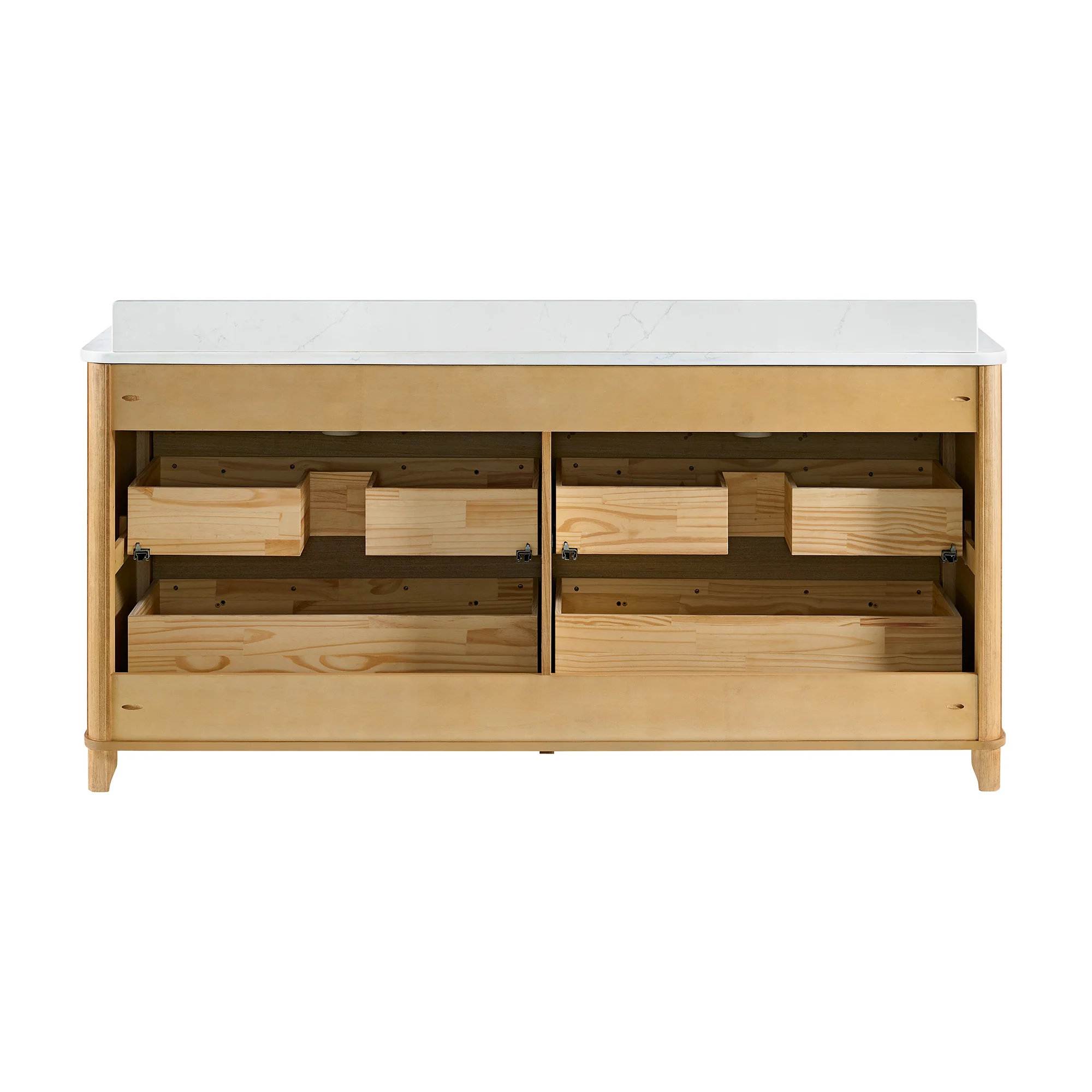 Kathryne 72" Double Sink Bathroom Vanity | Statuario Quartz Countertop - Image 12