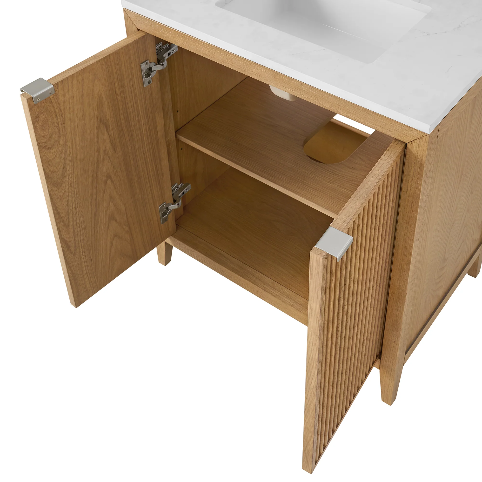Kendal 30"W x 20"D RTA Single Sink Bathroom Vanity | Calacatta Gold Quartz Countertop - Image 4
