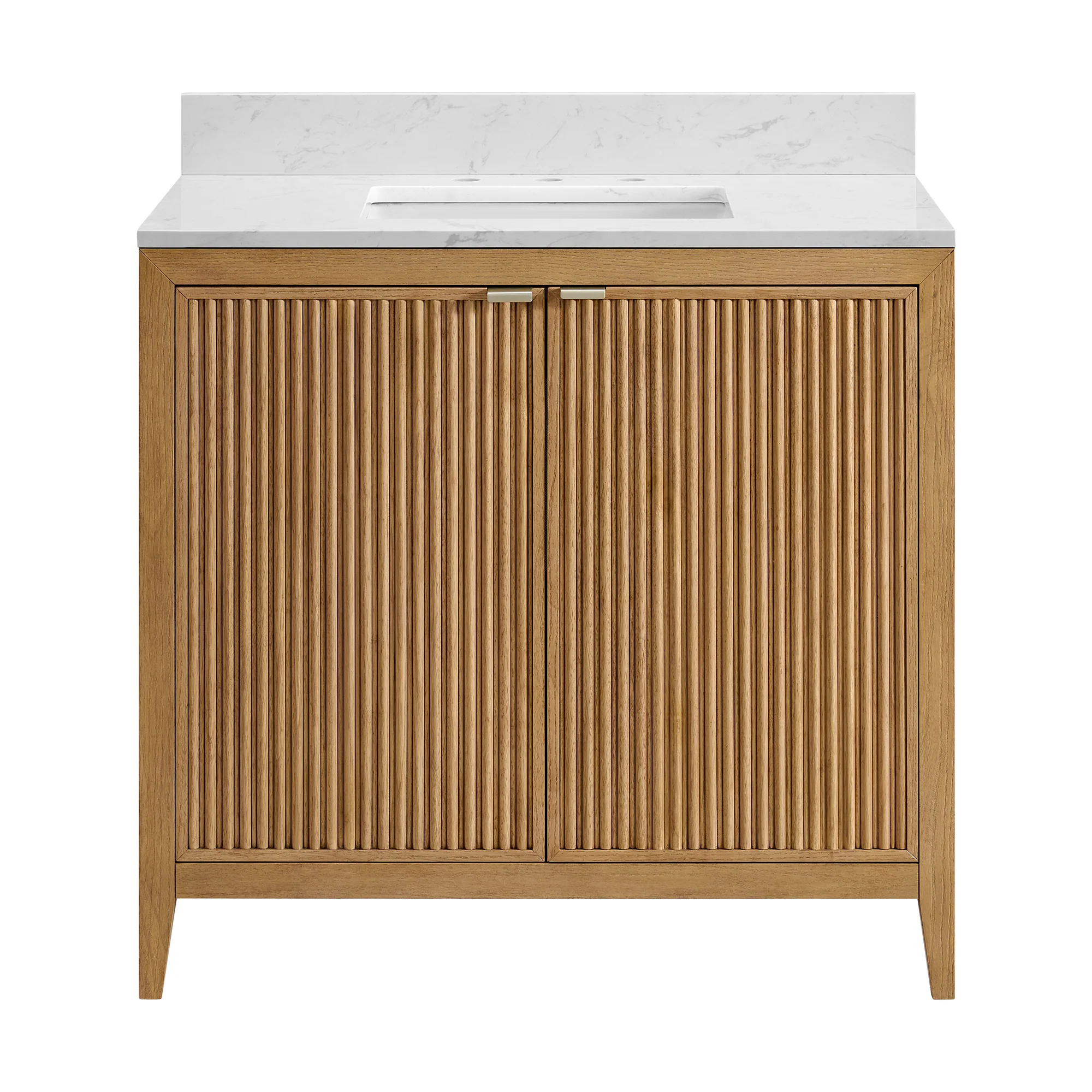 Kendal 36"W x 22"D RTA Single Sink Bathroom Vanity | Calacatta Gold Quartz Countertop - Image 10
