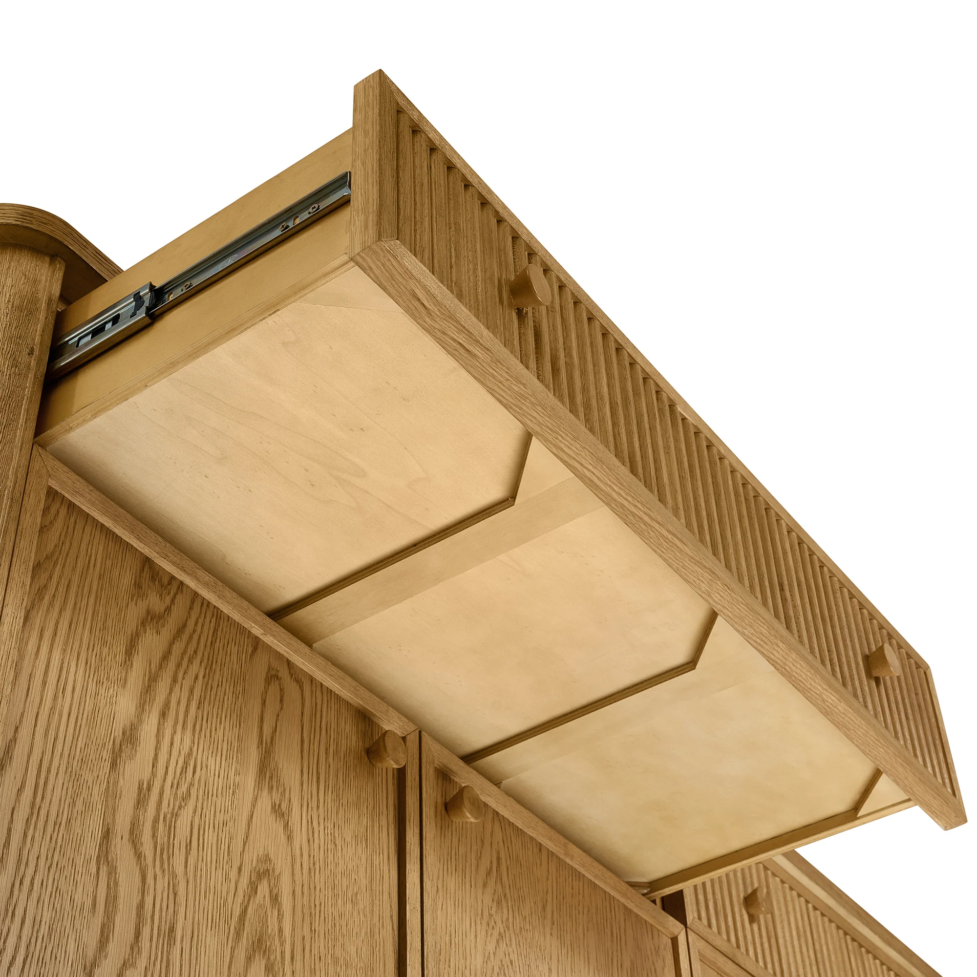 Kathryne 74" Solid Wood Sideboard Buffet In Natural Oak - Image 11