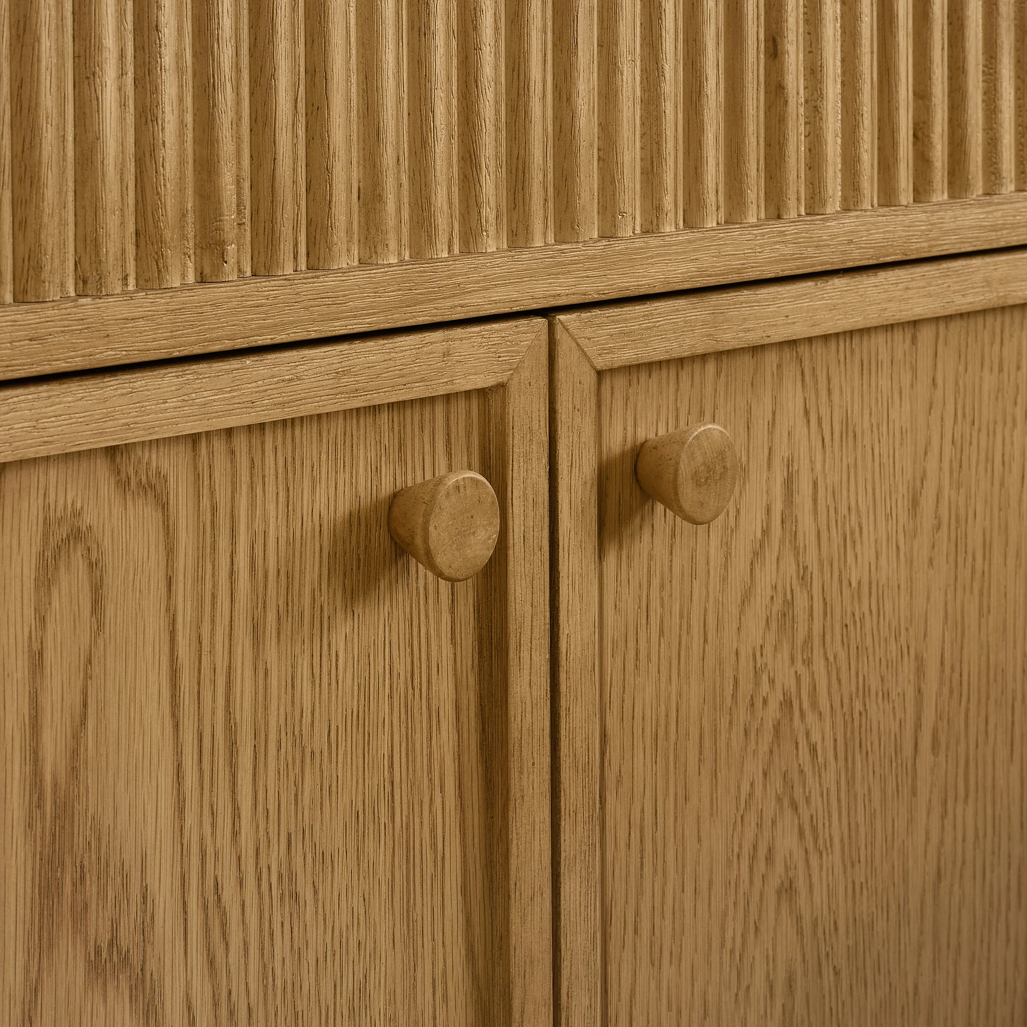 Kathryne 74" Solid Wood Sideboard Buffet In Natural Oak - Image 7