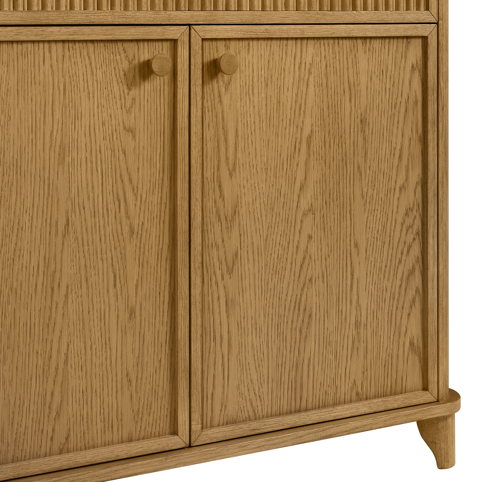Kathryne 74" Solid Wood Sideboard Buffet In Natural Oak - Image 9