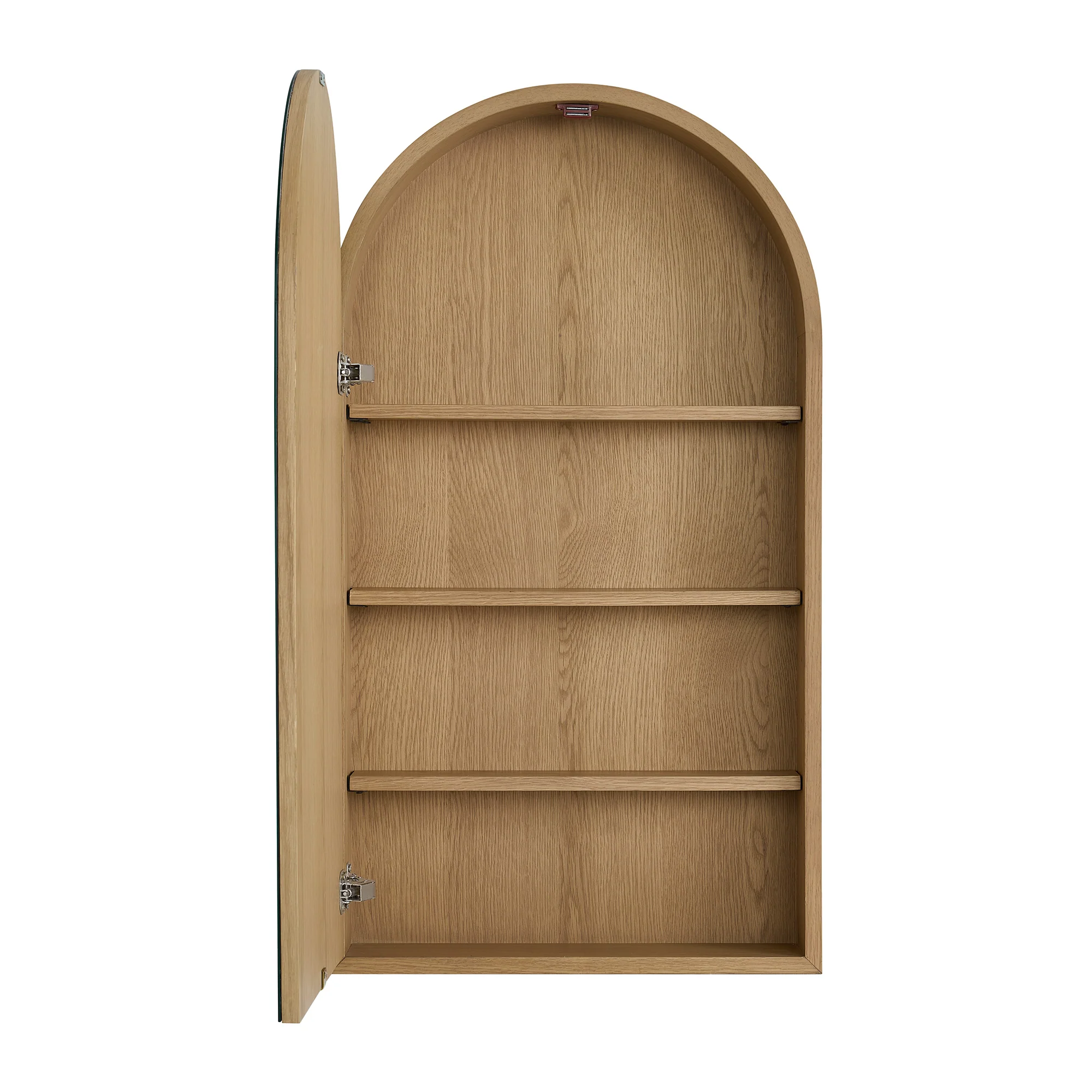 Midland 20"W  Arched Surface Mount Medicine Cabinet in Walnut or Oak - Image 11