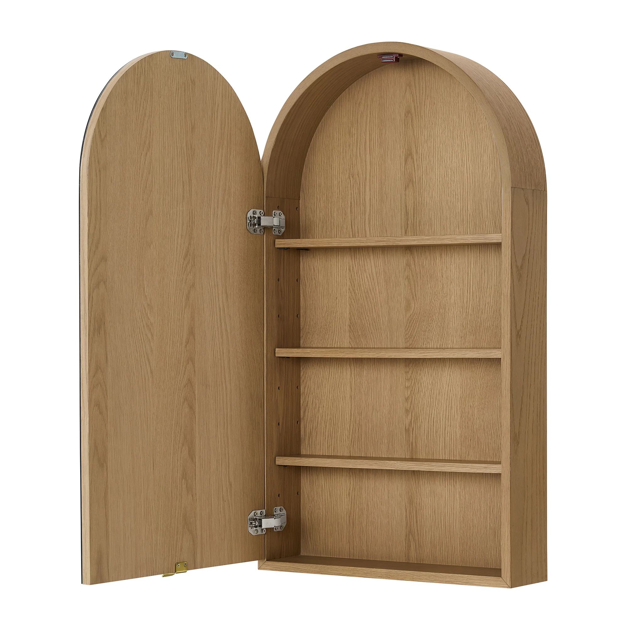 Midland 20"W  Arched Surface Mount Medicine Cabinet in Walnut or Oak - Image 13