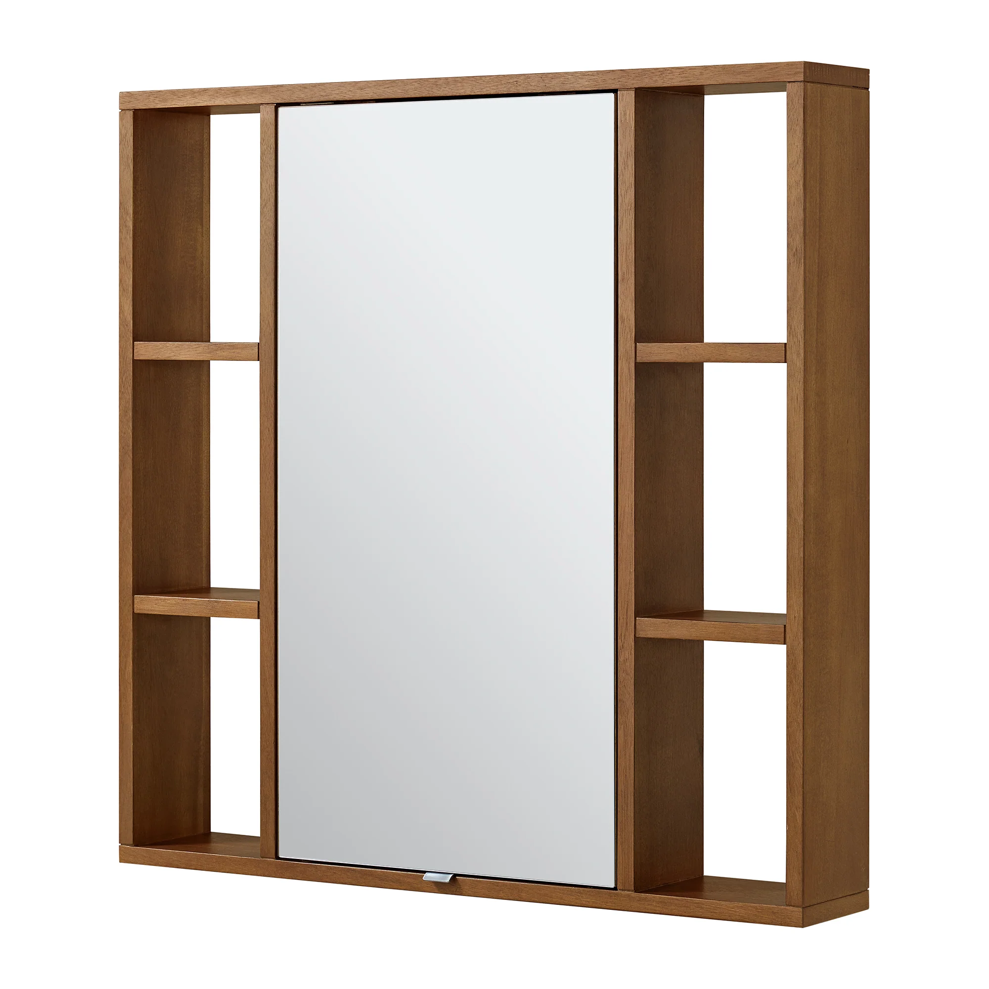 Midland 30"W x 30"H Surface Mount Medicine Cabinet with Side Shelves in Walnut or Oak - Image 14
