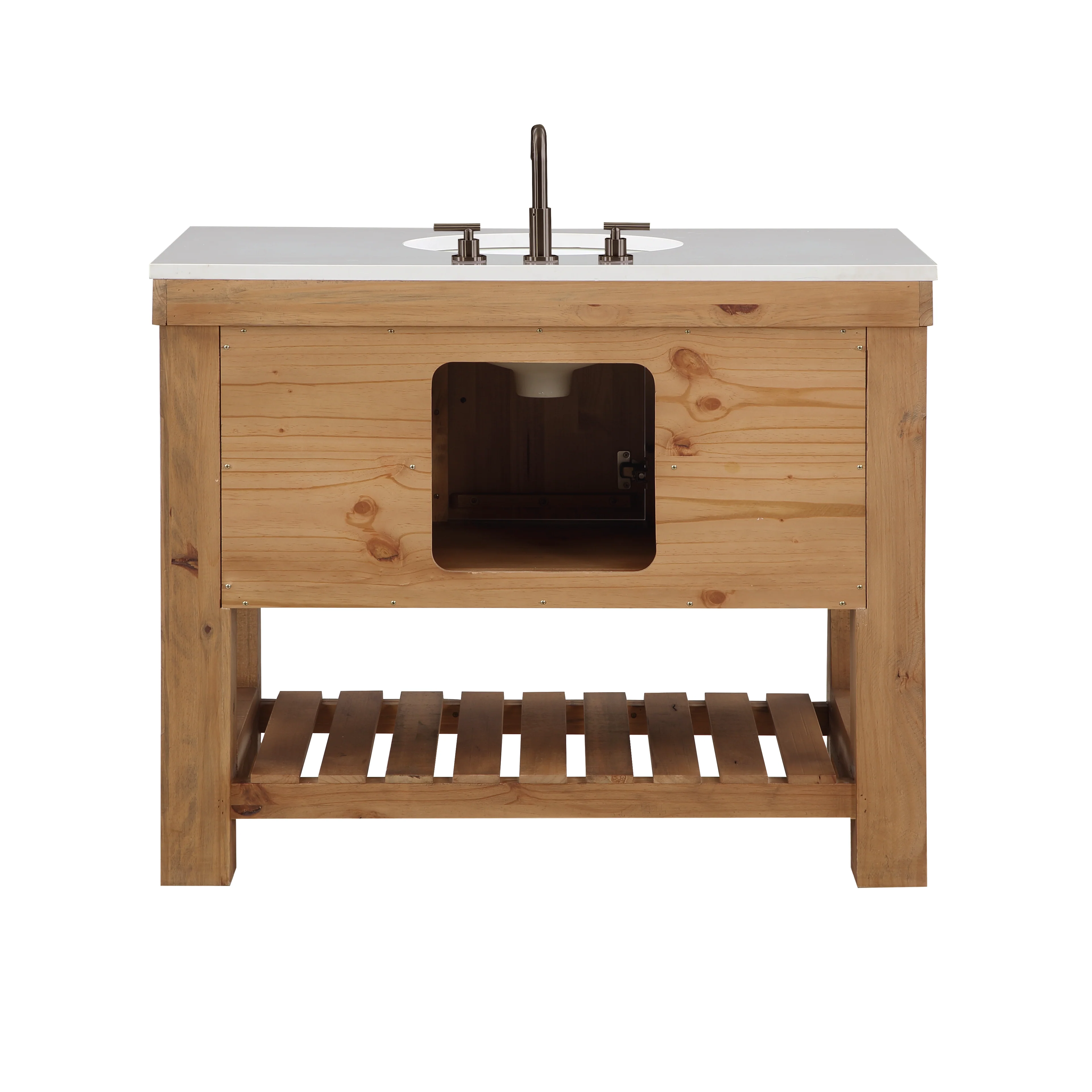 Telluride 42" Single Bathroom Vanity | White Quartz Countertop - Image 6