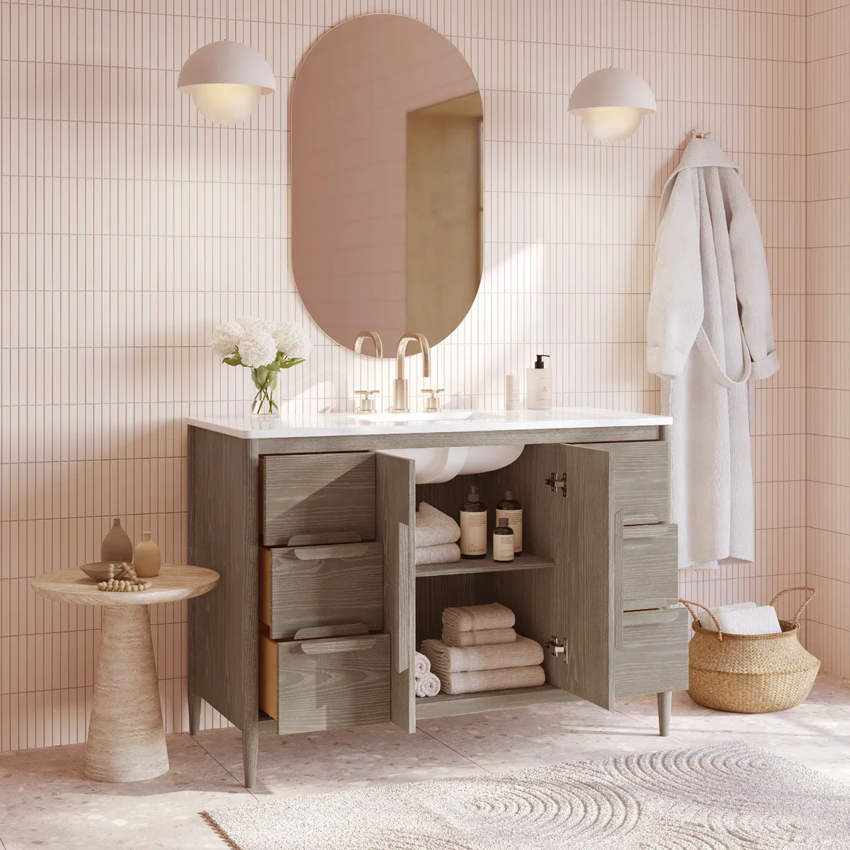 Weymouth 48" Single Bathroom Vanity | Quartz Countertop - Image 15